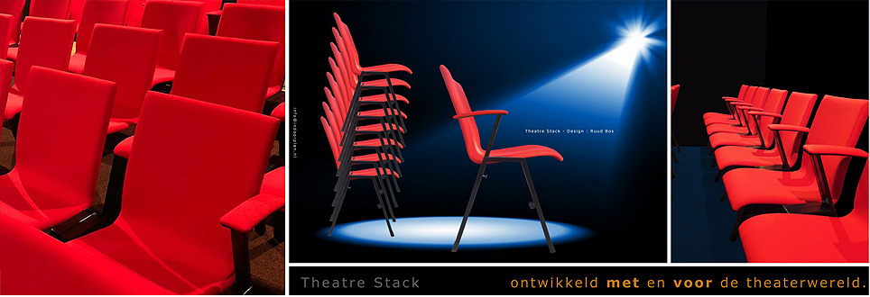 ontwerp en productie stapelbare theaterstoelen Theatre Stack