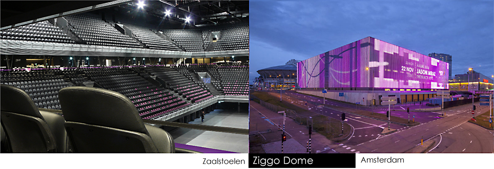 ontwerp en productie zaalstoelen Ziggo Dome Amsterdam