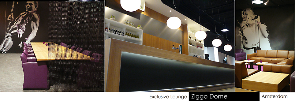 ontwerp en uitvoering van de Exclusive Lounge in Ziggo Dome Amsterdam